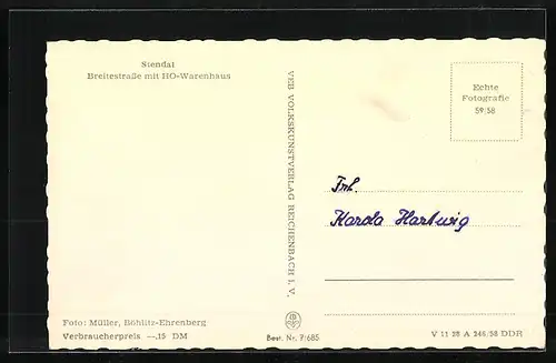 AK Stendal, Breitestrasse mit HO-Warenhaus