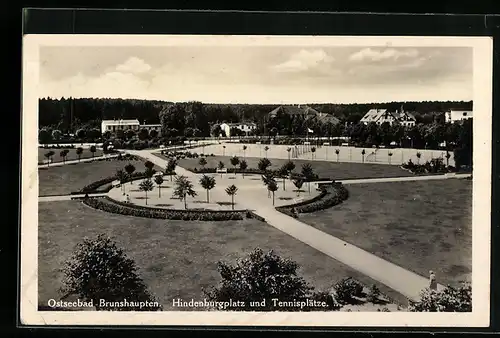 AK Brunshaupten, Hindenburgplatz und Tennisplätze