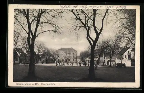 AK Germersheim a. Rh., am Kirchenplatz