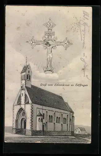 AK Löffingen, Kirche und Jesuskreuz