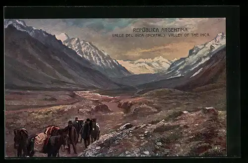 Künstler-AK Valle del Inca, Panorama