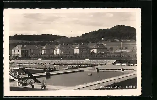 AK Striegau, Blick auf das Freibad