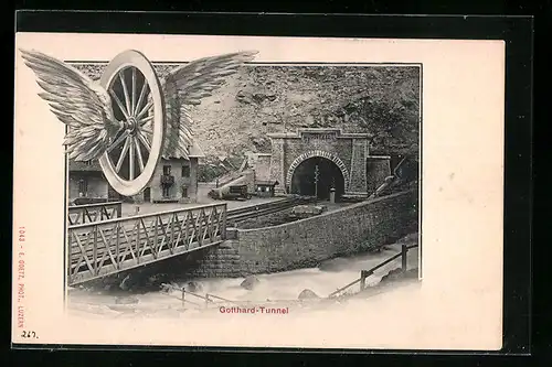 AK Göschenen, Gotthard-Tunnel