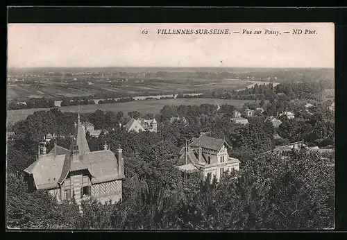 AK Villennes-sur-Seine, Vue sur Poissy