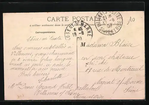 AK Villennes, Les Bords de la Seine