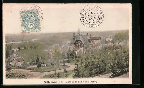 AK Villennes, La Vallée de la Seine, côté Poissy