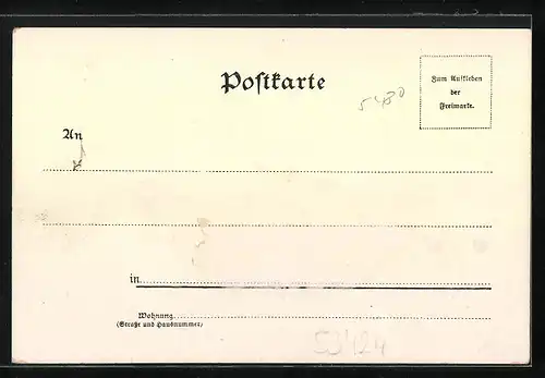 Lithographie Remagen, Totalansicht und Wappen