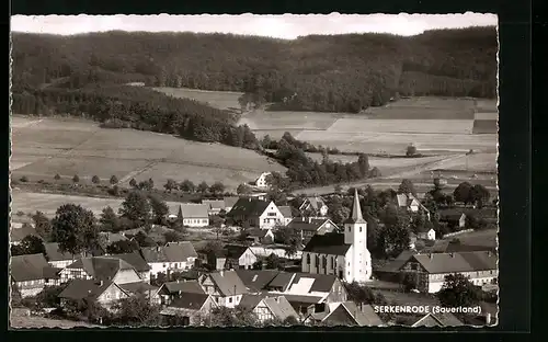 AK Serkenrode /Sauerland, Teilansicht mit Kirche