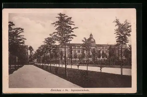 AK Zwickau i. Sa., Blick zur Ingenieurschule