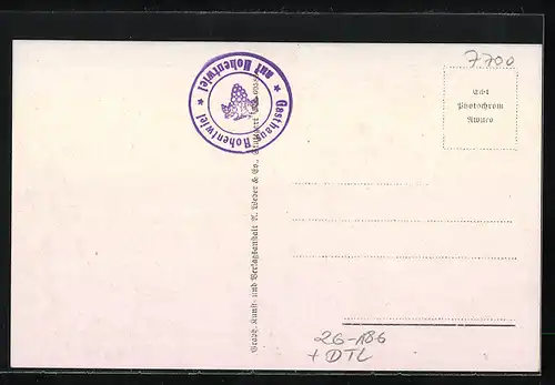 AK Singen-Hohentwiel, Teilansicht aus der Vogelschau