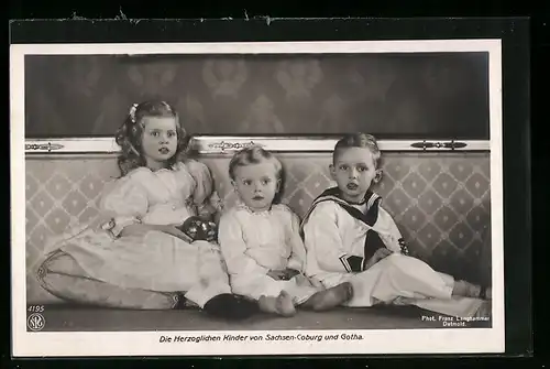 AK Die Herzoglichen Kinder von Sachsen-Coburg-Gotha