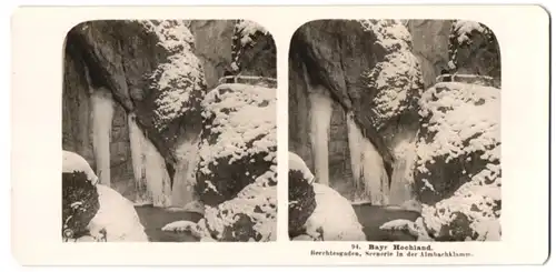 Stereo-Fotografie NPG, Berlin, Ansicht Berchtesgaden, Scenerie in der Albachklamm