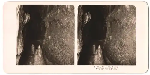 Stereo-Fotografie NPG, Berlin, Ansicht Streitberg / Oberfr., Weg zur Nixengrotte in der Bing Höhle