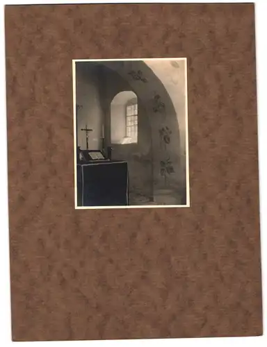 Fotoalbum mit 40 Fotografien eines Amateur Fotografen, Hildburghausen 1934, sachliche Fotografie, Interieur, Kirche