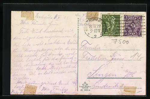 AK Karlsruhe, Markt mit Obelisk, Schloss, Bahnhof