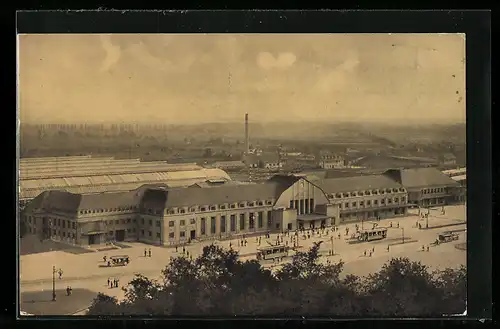 AK Karlsruhe, Blick auf den neuen Hauptbahnhof