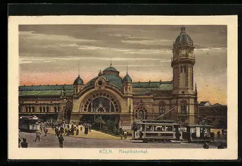 AK Köln, Hauptbahnhof, Strassenbahn