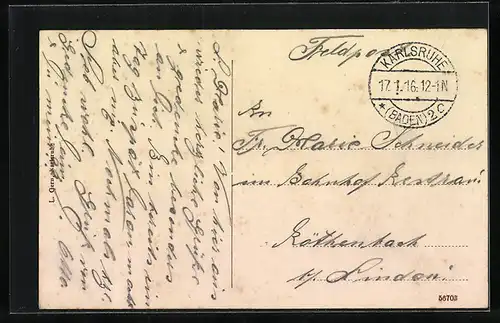 AK Karlsruhe, Hauptbahnhof, Strassenbahnen