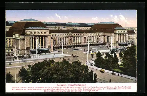 AK Leipzig, Blick zum Hauptbahnhof