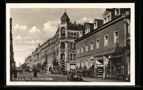 AK Pirna, Partie in der Dohnaischestrasse