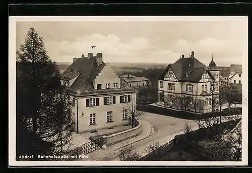 AK Altdorf, Bahnhofstrasse mit Post