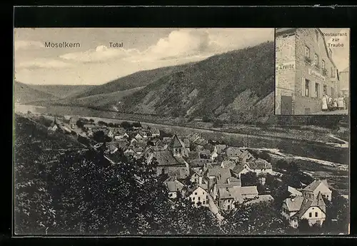AK Moselkern, Restaurant zur Traube, Totalansicht