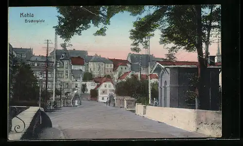 AK Kahla, Partie am Brückenplatz
