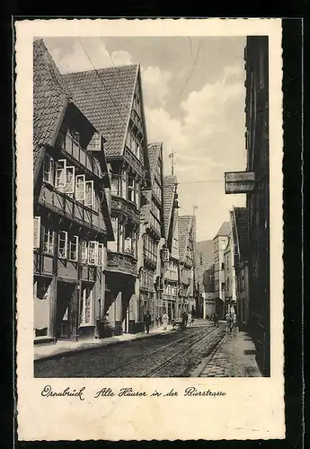 AK Osnabrück, Alte Häuser in der Bierstrasse