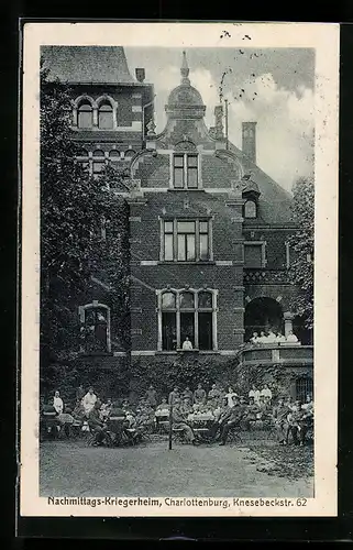 AK Berlin-Charlottenburg, Nachmittags-Kriegerheim, Knesebeckstrasse 62