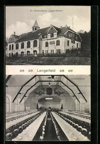 AK Langerfeld, Evangelisches Vereinshaus Jugendheim, Innenansicht