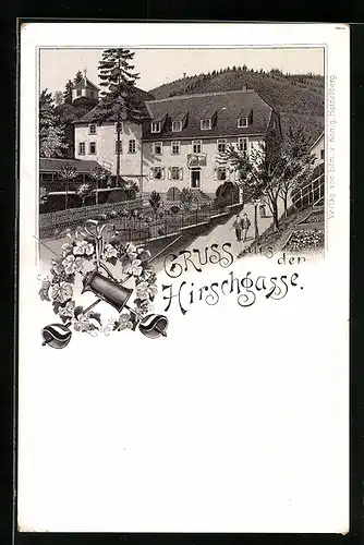Lithographie Heidelberg, Gasthaus zur Hirschgasse