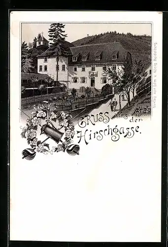 Lithographie Heidelberg, Gasthaus zur Hirschgasse
