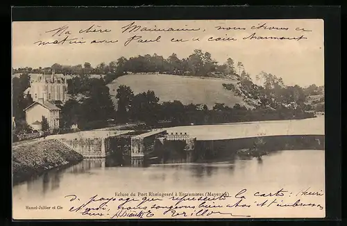AK Entrammes, Ecluse du Port Rheingeard