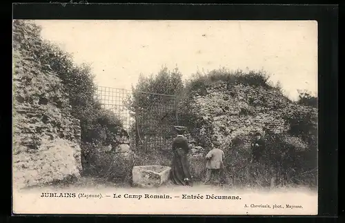 AK Jublains, Le Camp Romain, Entrée Décumane