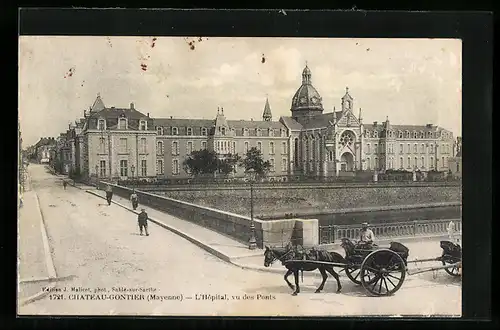 AK Château-Gontier, L`Hôpital vue des Ponts