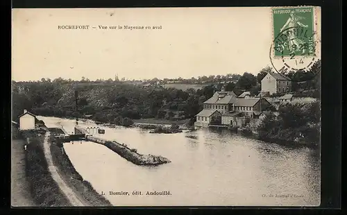 AK Rochefort, Vue sur la Mayenne en aval