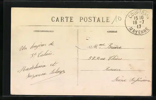 AK Saint Calais du-Desert, Chemin de Croix dans la Montagne