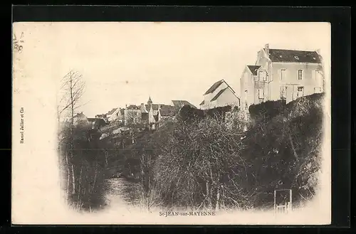 AK St-Jean-sur-Mayenne, Ortsansicht mit Häusern