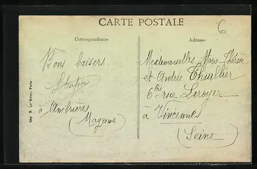 AK Ambrières, Vue prise des rocs