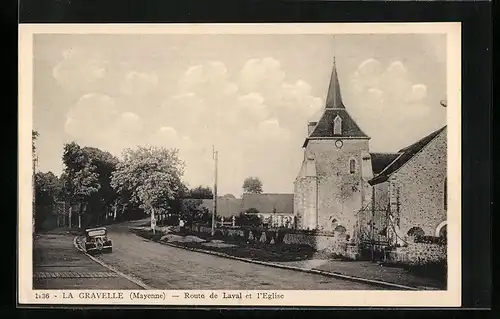 AK La Gravelle, Route de Laval et l`Eglise