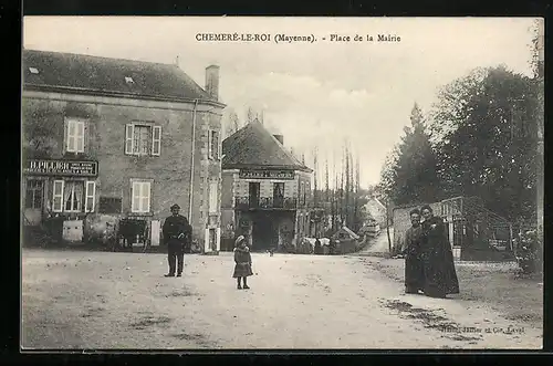 AK Chemeré-le-Roi, Place de la Mairie