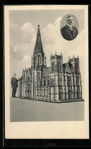 AK Coesfeld i. W., Modell der Kathedrale von New York von W. Lempertz