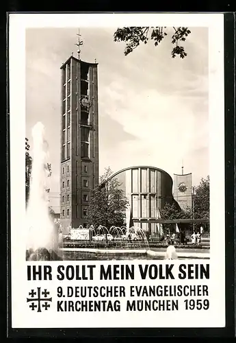 AK München, 9. Deutscher Ev. Kirchentag 1959, Ihr sollt mein Volk sein