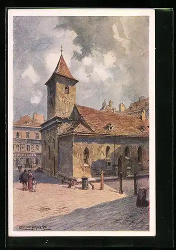 Künstler-AK Ludwig Hans Fischer: Wien, Ruprechtskirche