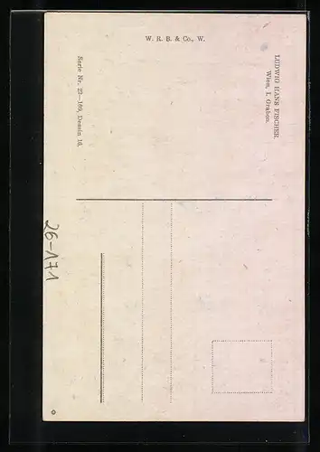 Künstler-AK Ludwig Hans Fischer: Wien, Strasse am Graben mit Denkmal