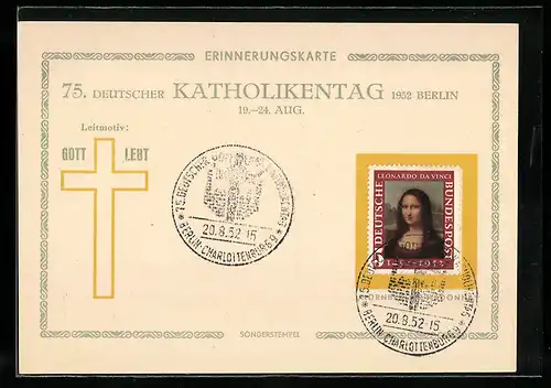 Künstler-AK Berlin, 75. Deutscher Katholikentag 1952