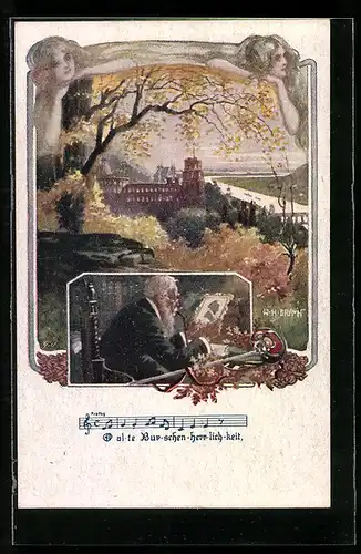 Künstler-AK W. Braun: O alte Burschenherrlichkeit