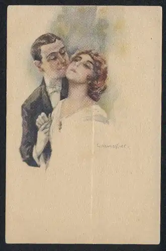 Künstler-AK C. Monestier: Liebespaar