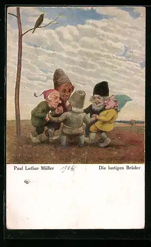 Künstler-AK Paul Lothar Müller: Die lustigen Brüder
