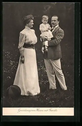 AK Grossherzog von von Hessen-Darmstadt mit Familie